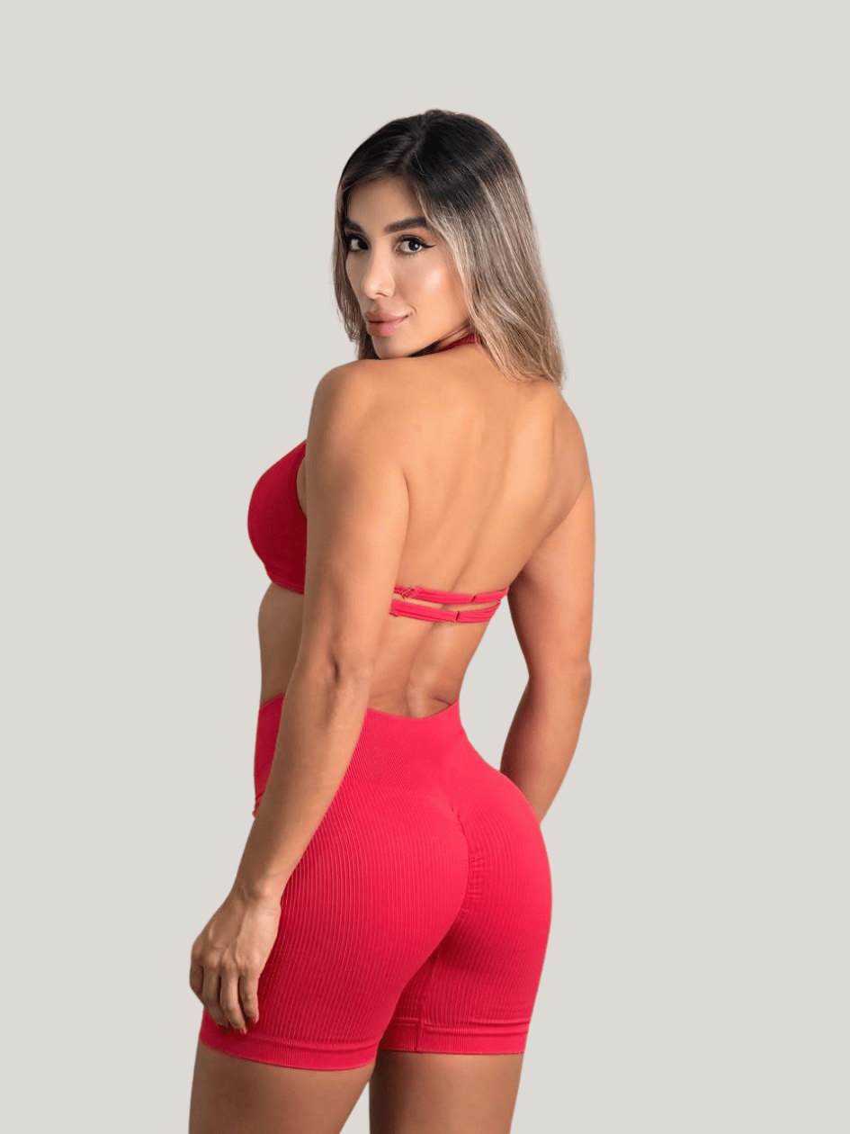 Alternative view of SET TOP MOÑO ROJO